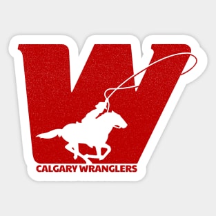 Defunct - Calgary Wranglers Hockey Sticker